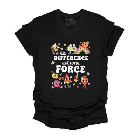 TSHIRT COL en V | La différence est une force