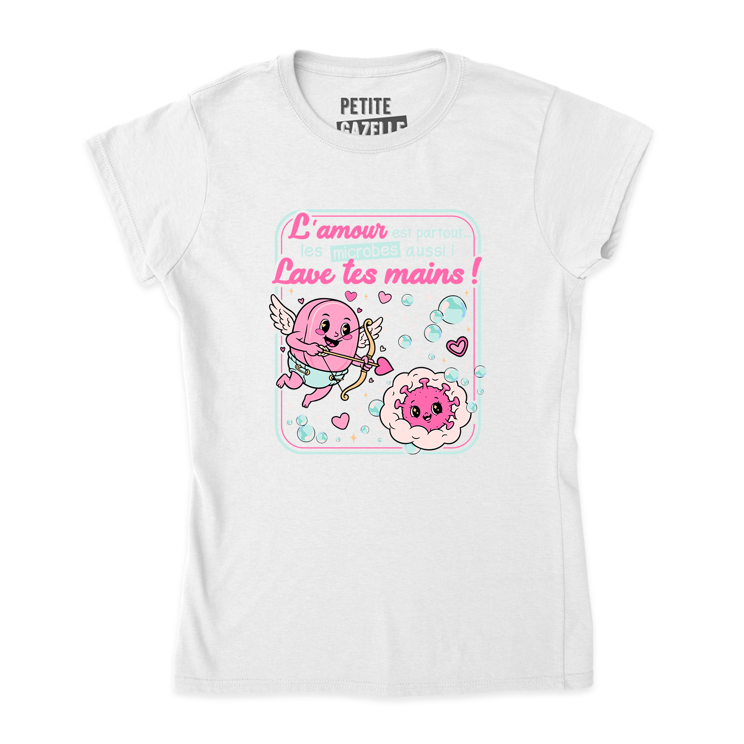 TSHIRT AJUSTÉ | L'amour est partout, les microbes aussi !