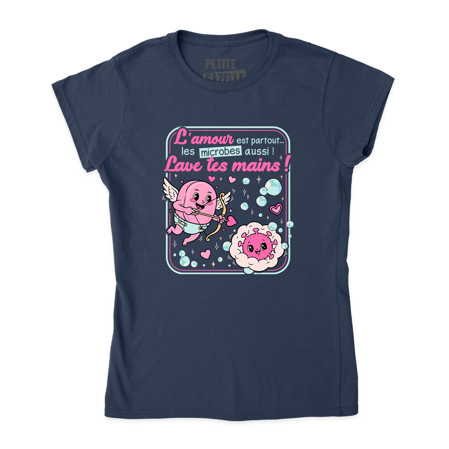 TSHIRT AJUSTÉ | L'amour est partout, les microbes aussi !