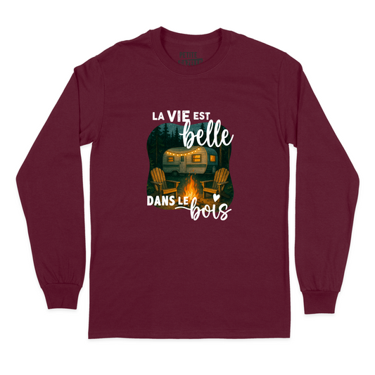 T-SHIRT À MANCHES LONGUES | La vie est belle dans le bois