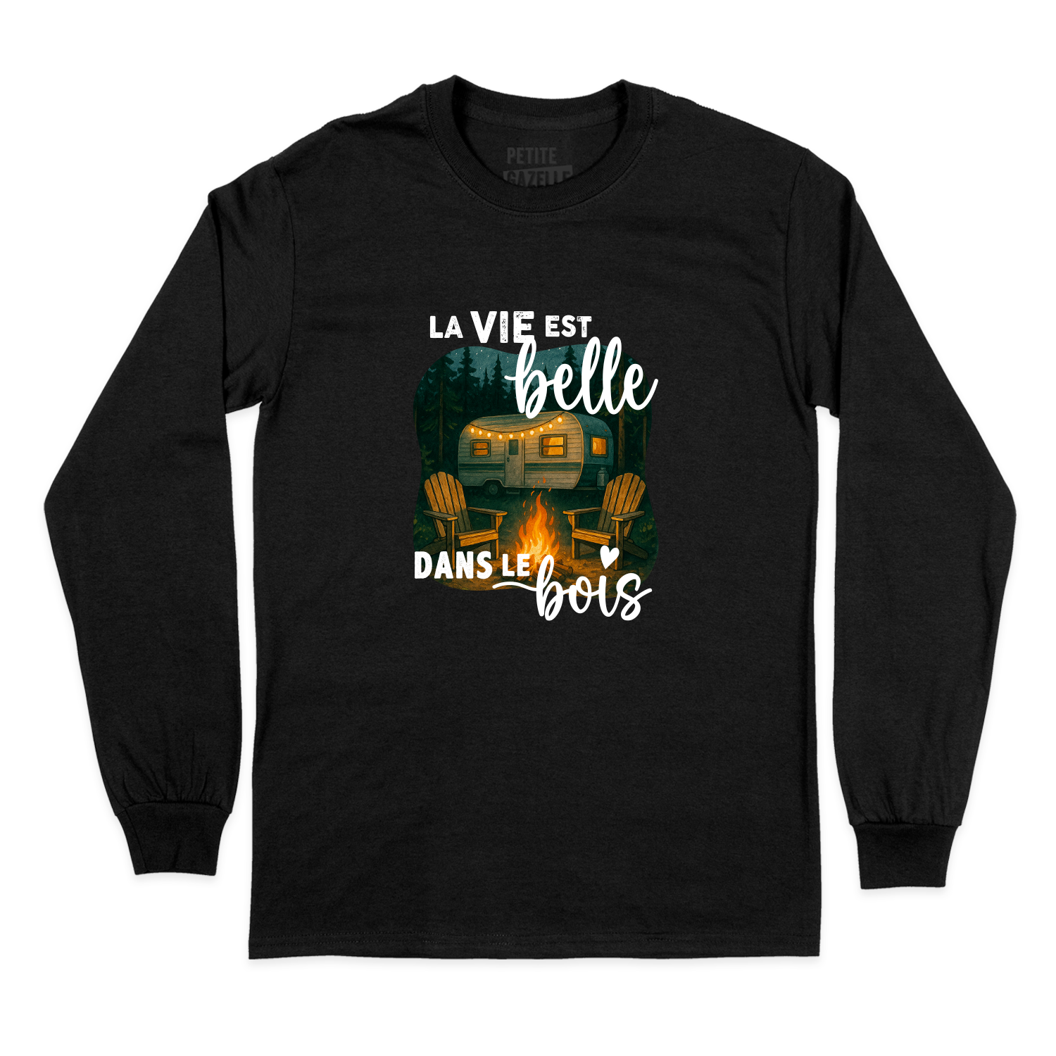 T-SHIRT À MANCHES LONGUES | La vie est belle dans le bois
