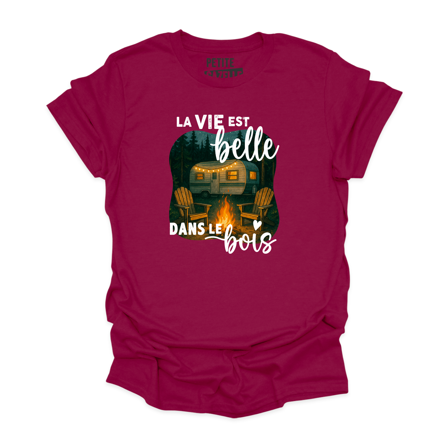 T-SHIRT COL ROND | La vie est belle dans le bois