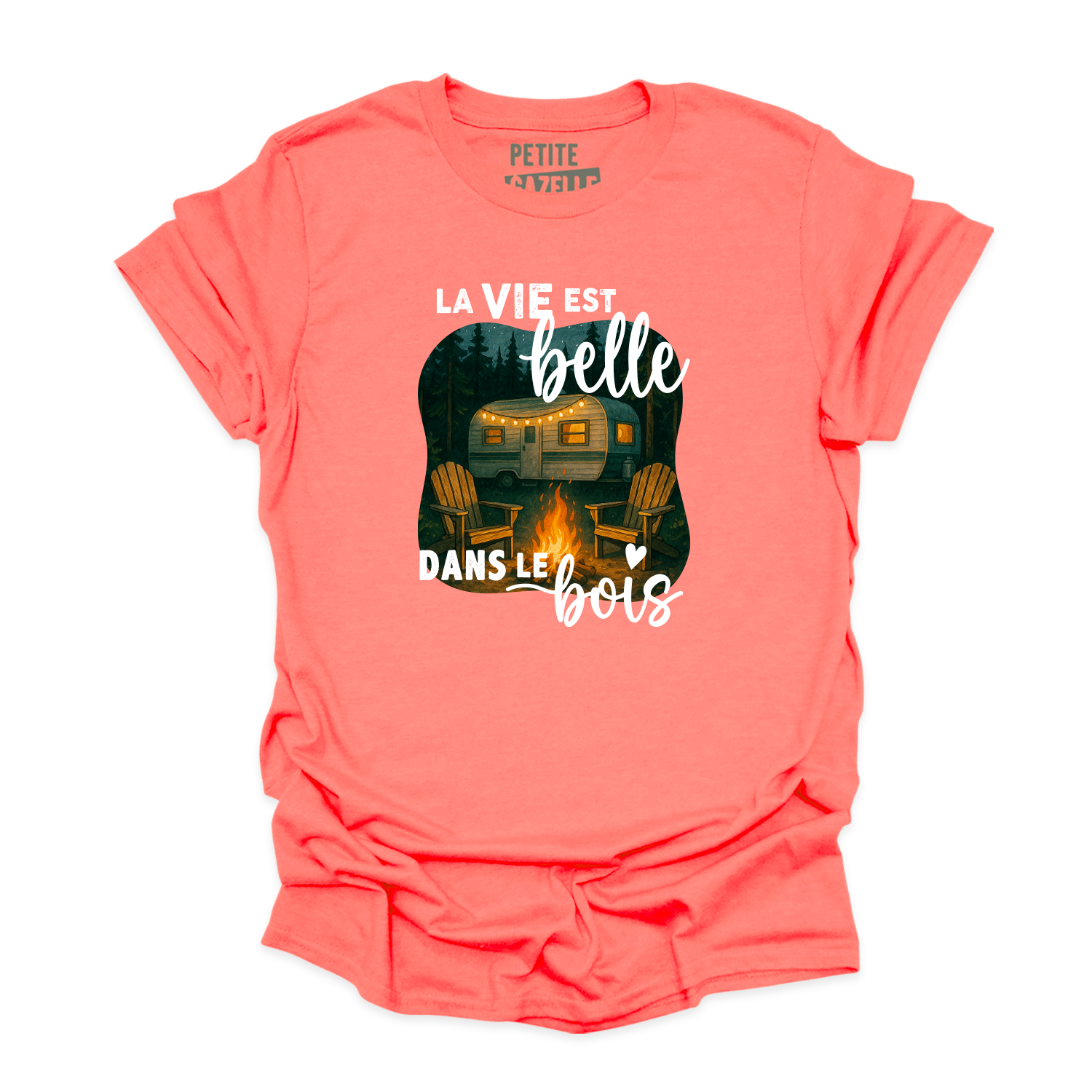 T-SHIRT COL ROND | La vie est belle dans le bois