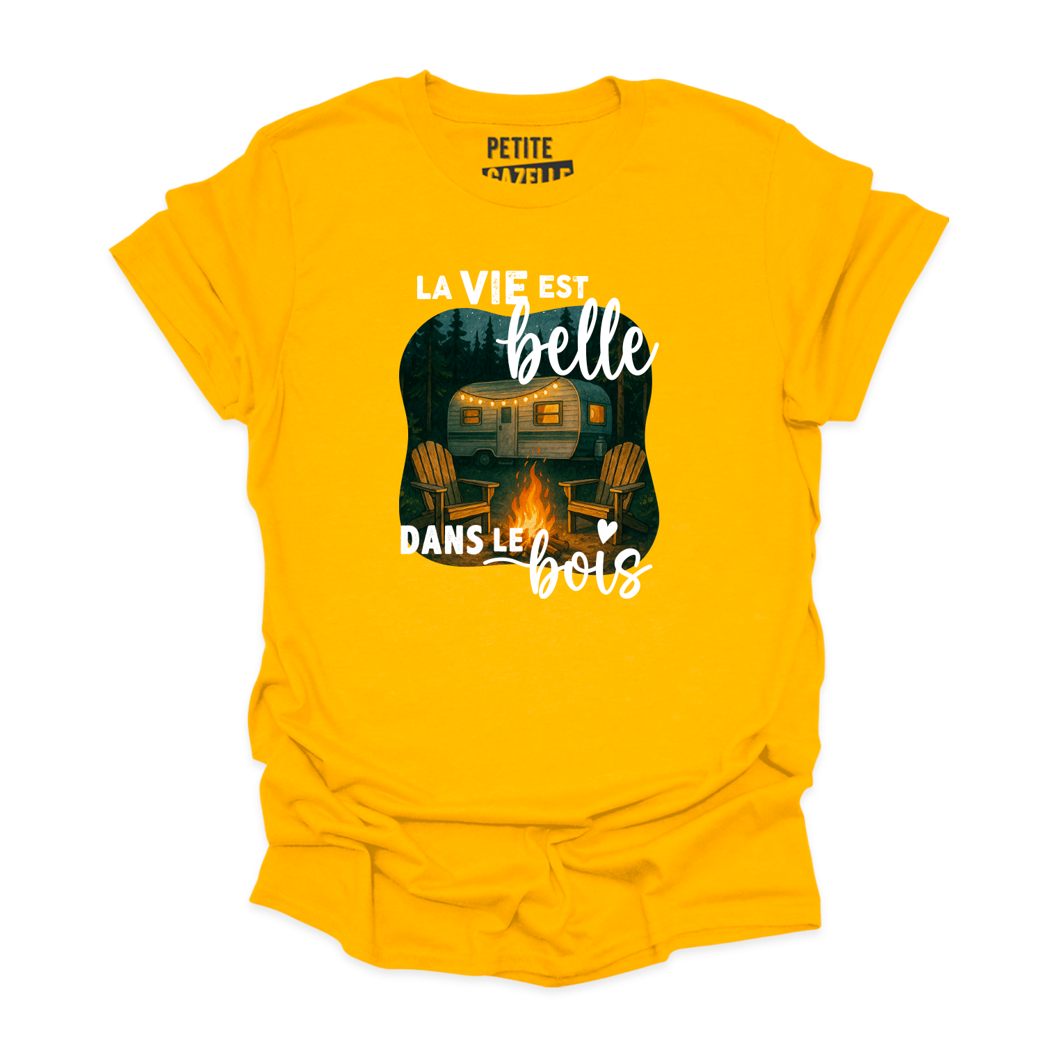 T-SHIRT COL ROND | La vie est belle dans le bois