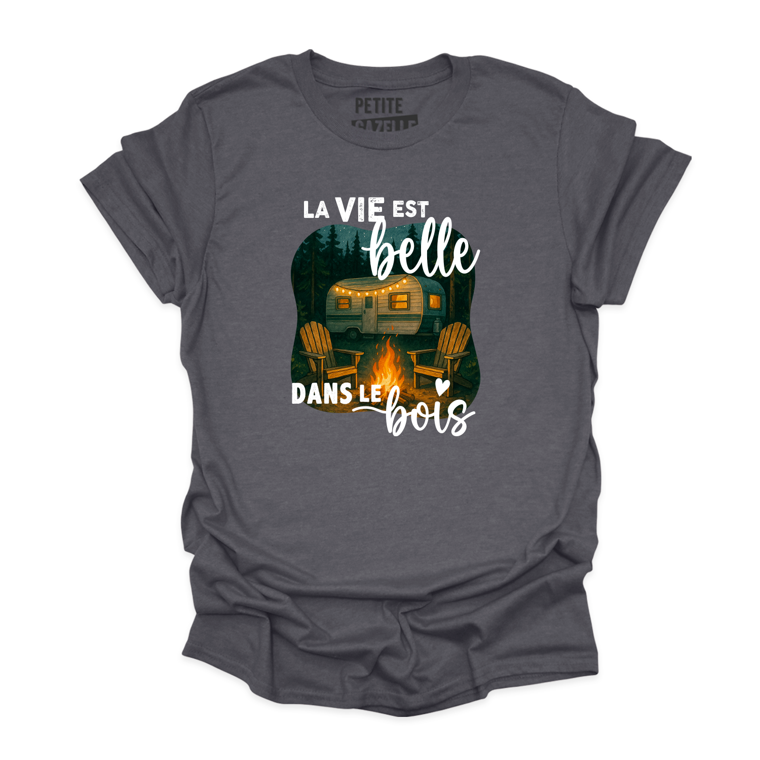 T-SHIRT COL ROND | La vie est belle dans le bois