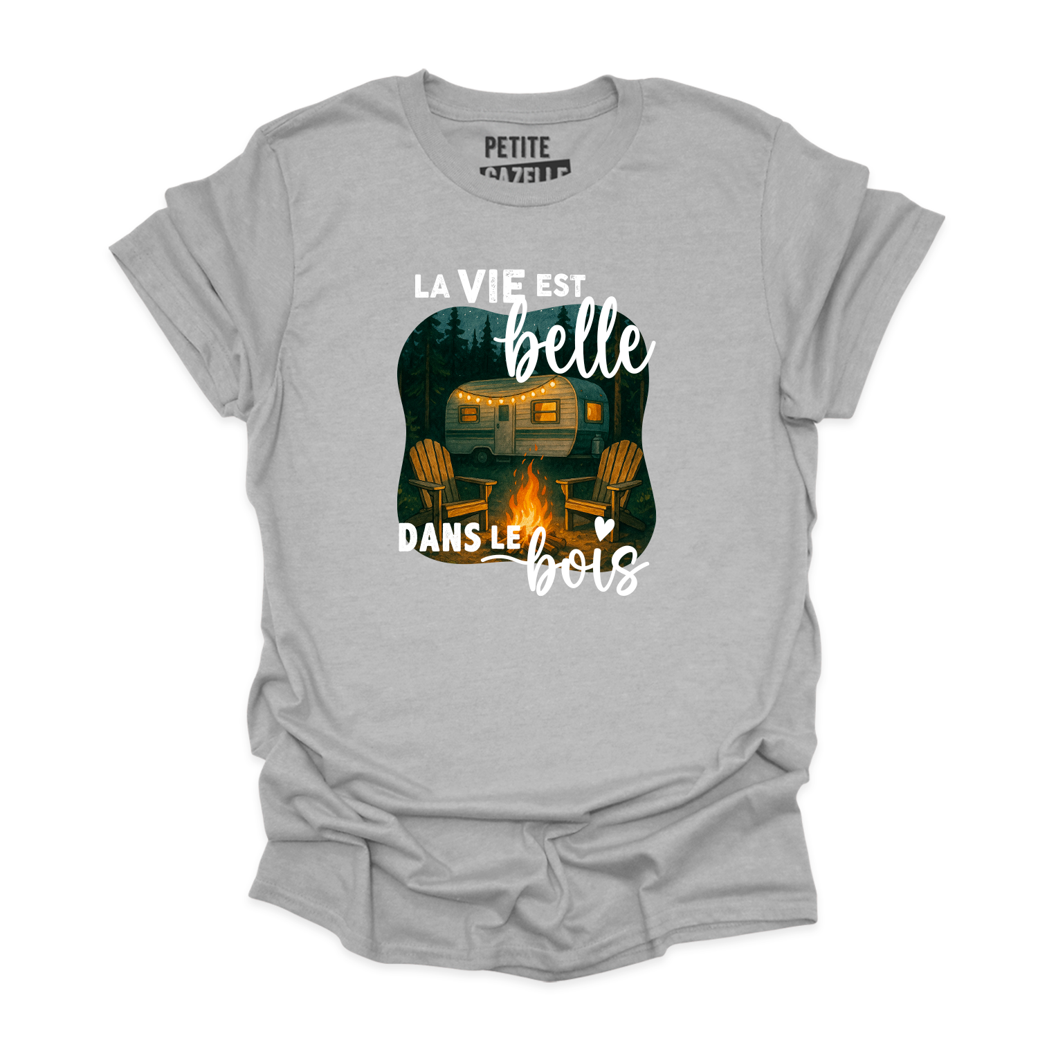 T-SHIRT COL ROND | La vie est belle dans le bois