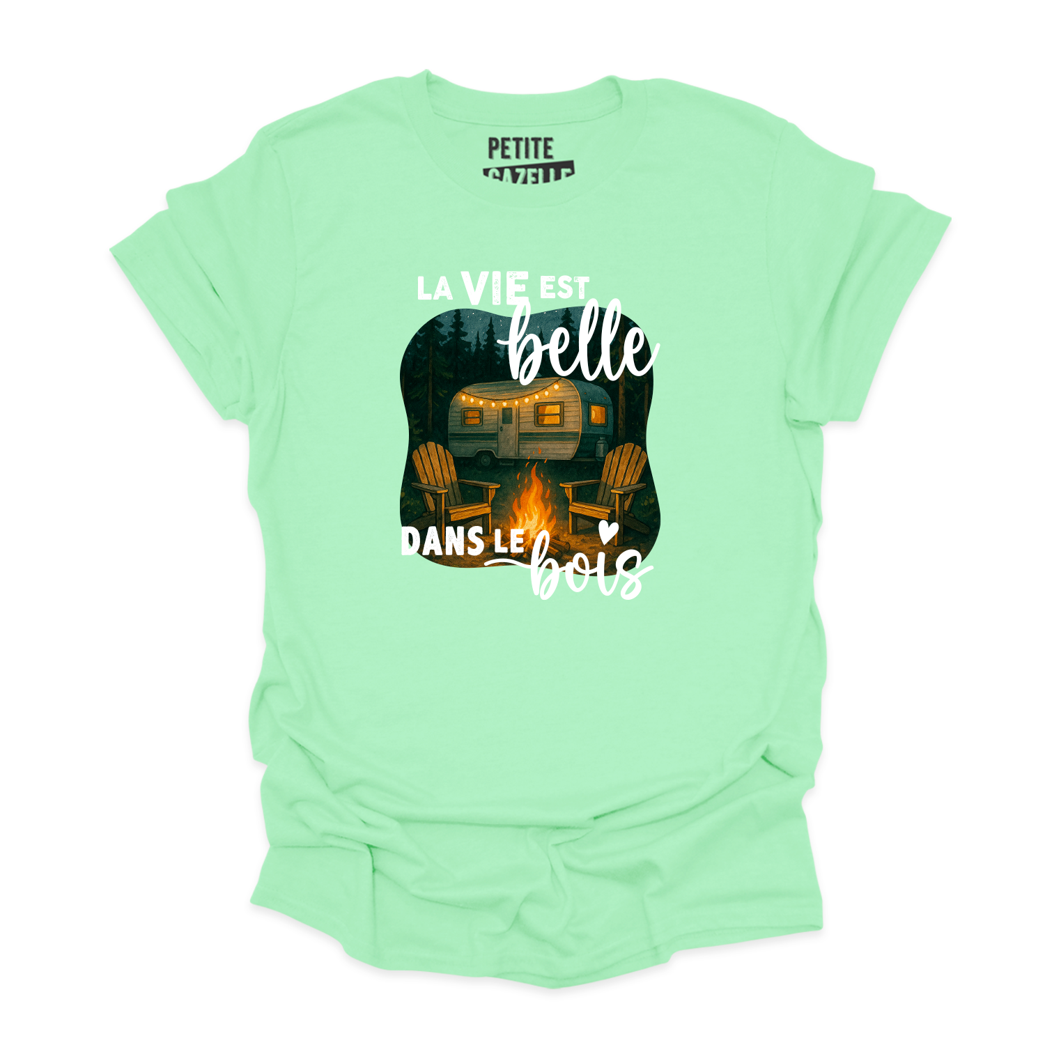 T-SHIRT COL ROND | La vie est belle dans le bois