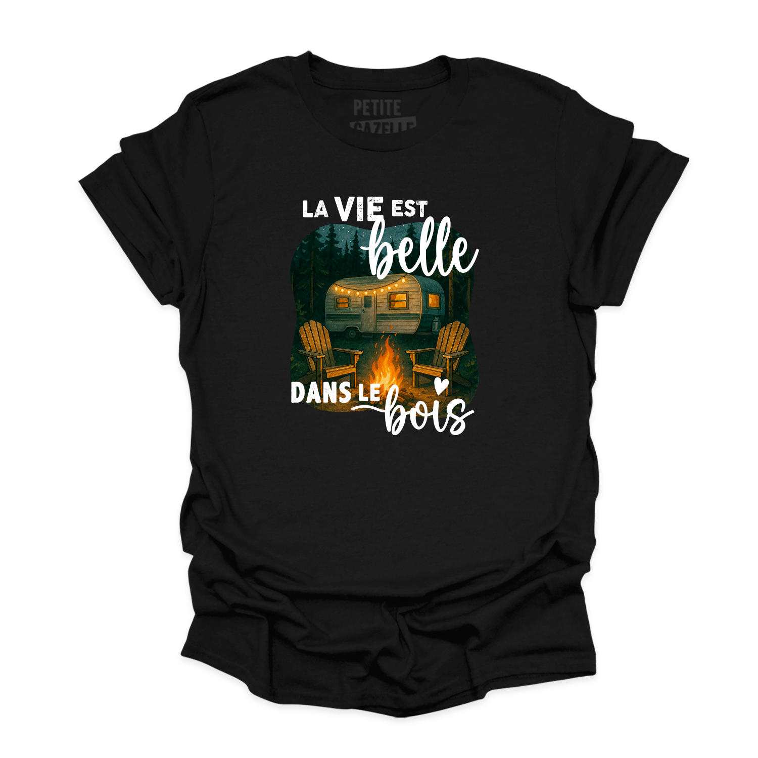 T-SHIRT COL ROND | La vie est belle dans le bois