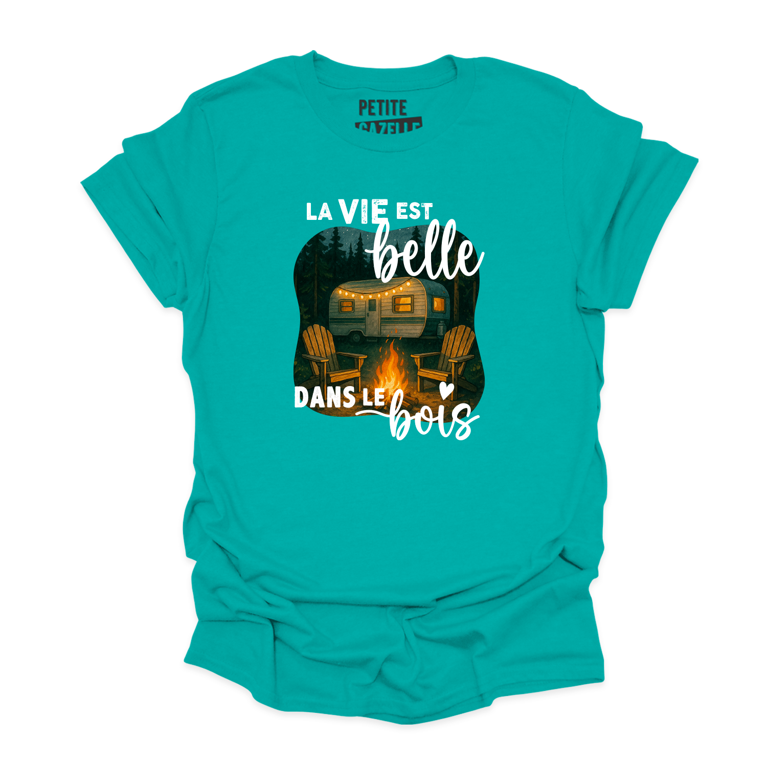 T-SHIRT COL ROND | La vie est belle dans le bois