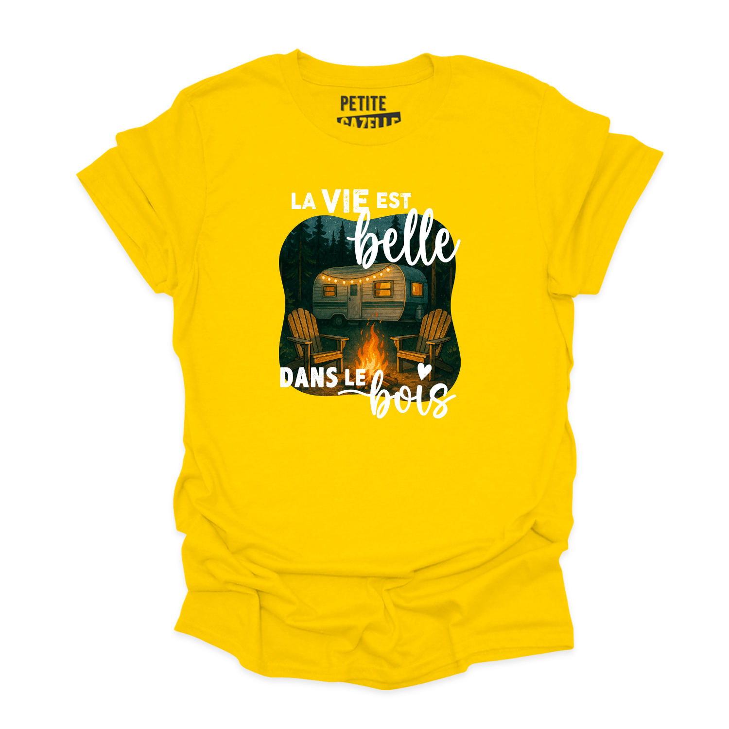 T-SHIRT COL ROND | La vie est belle dans le bois