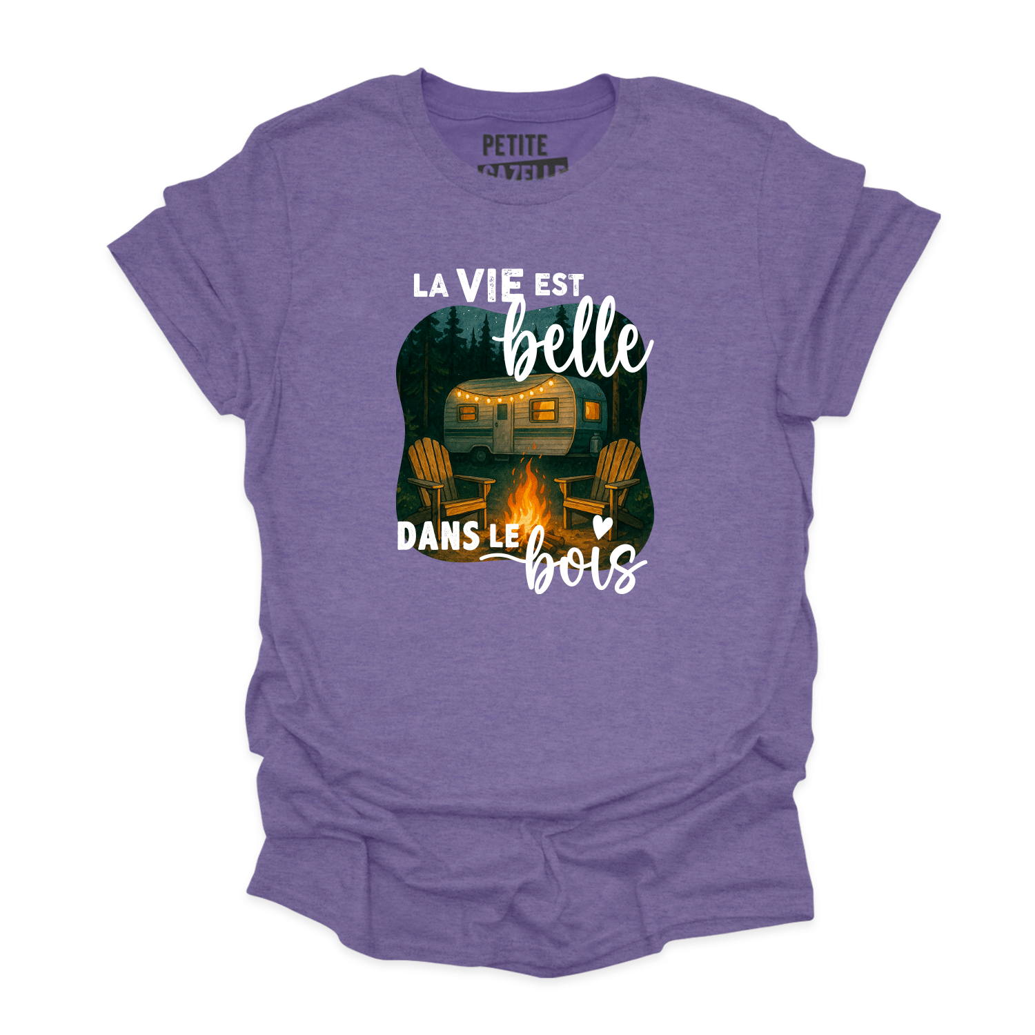 T-SHIRT COL ROND | La vie est belle dans le bois