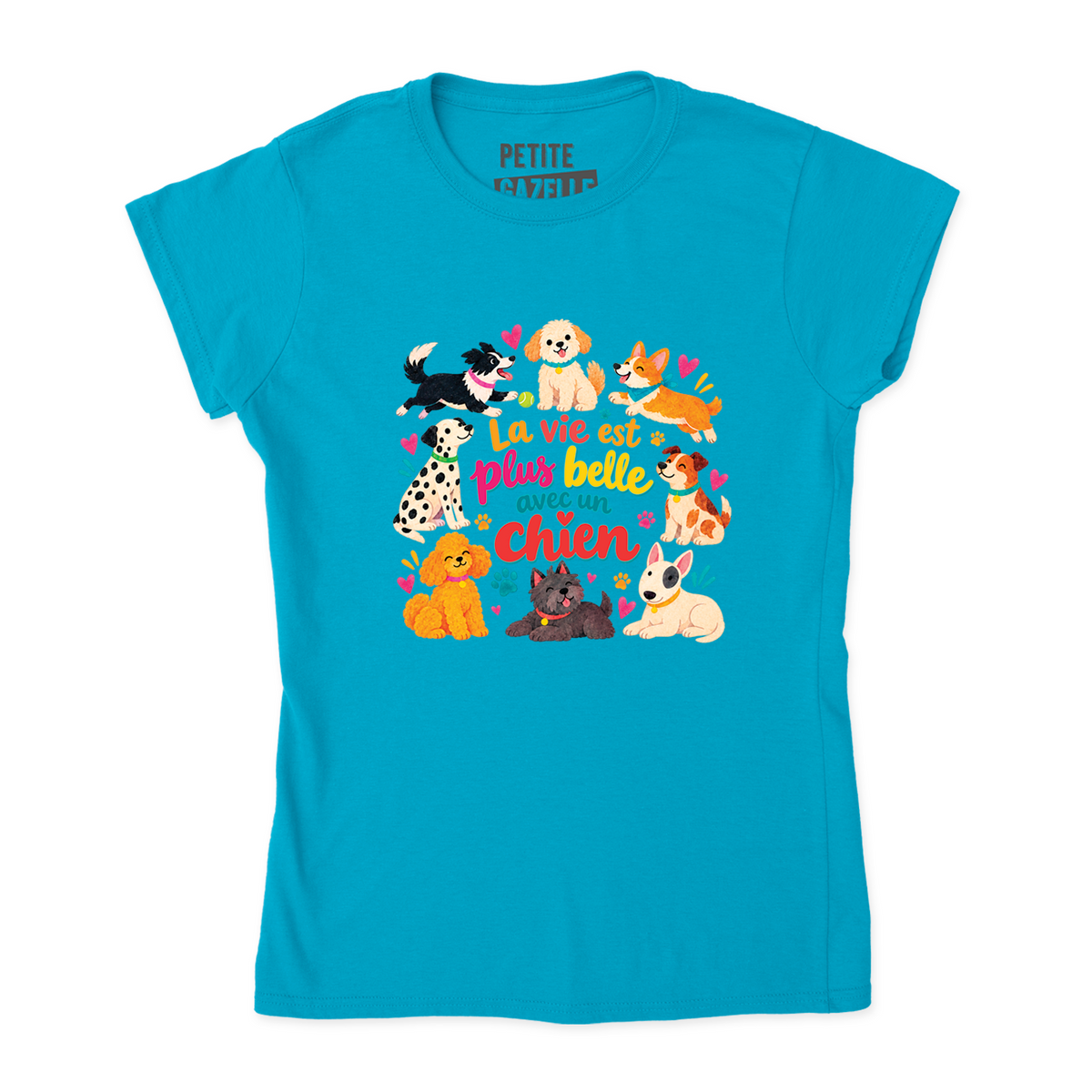 TSHIRT AJUSTÉ | La vie est plus belle avec un chien