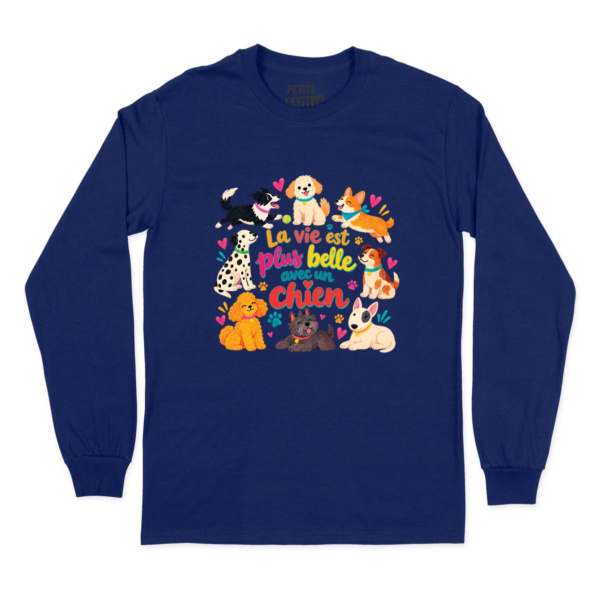 T-SHIRT À MANCHES LONGUES | La vie est plus belle avec un chien