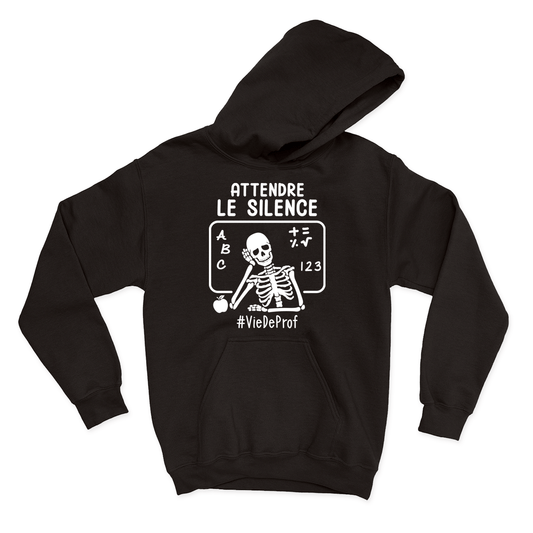 HOODIE | Attendre le silence - Coton Ouaté à Capuchon - Petite Gazelle Atelier