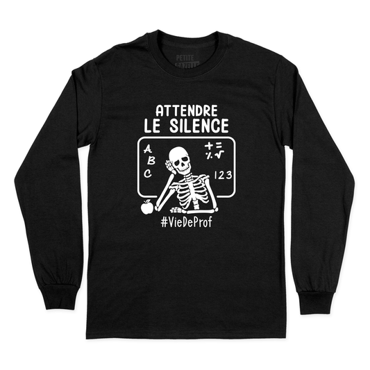 T - SHIRT À MANCHES LONGUES | Attendre le silence - T-Shirt à manches longues - Petite Gazelle Atelier