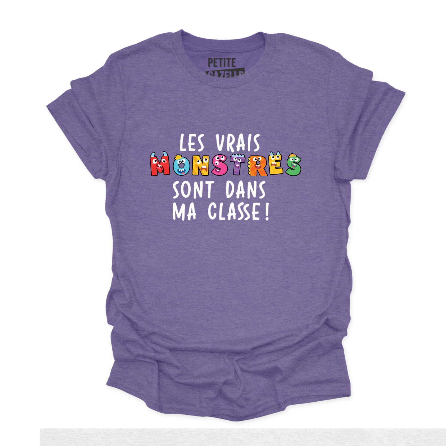 T-SHIRT COL ROND | Les vrais monstres sont dans ma classe