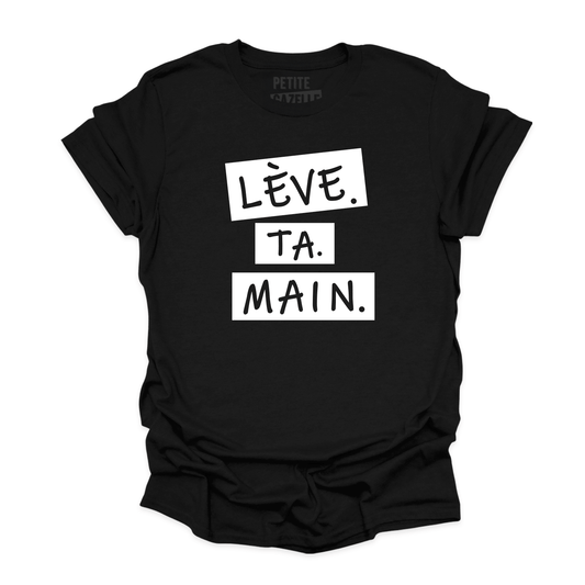 T - SHIRT COL ROND | Lève.Ta.Main. - T-shirt Unisexe Col Rond - Petite Gazelle Atelier
