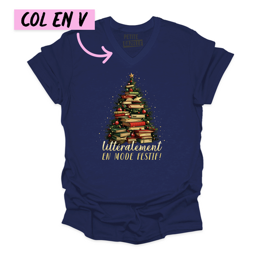 TSHIRT COL en V | Littéralement en mode festif !