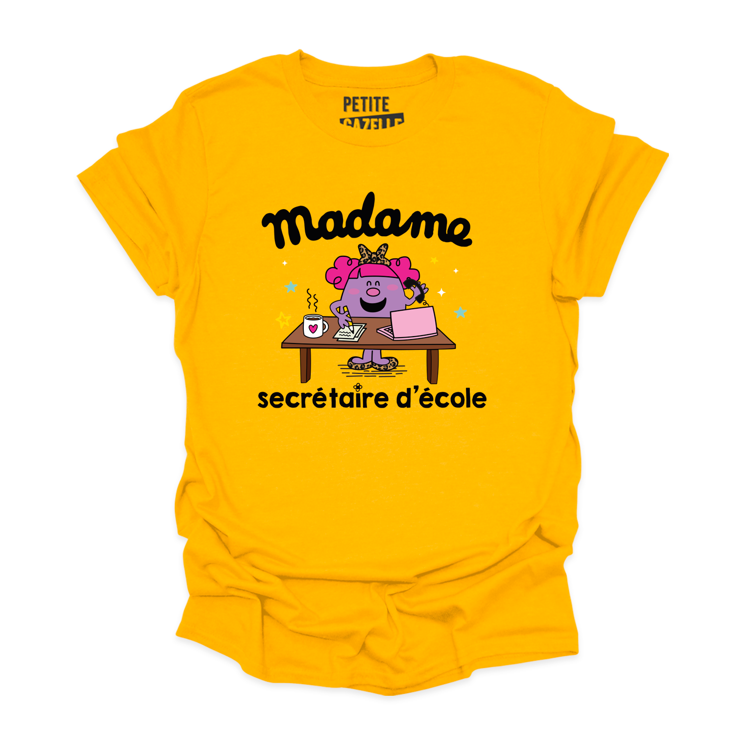 T-SHIRT COL ROND | Little miss secrétaire