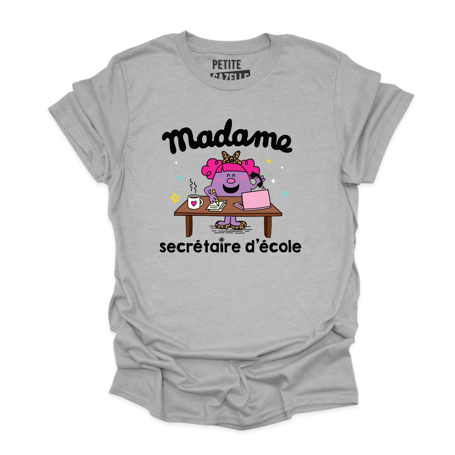 T-SHIRT COL ROND | Little miss secrétaire