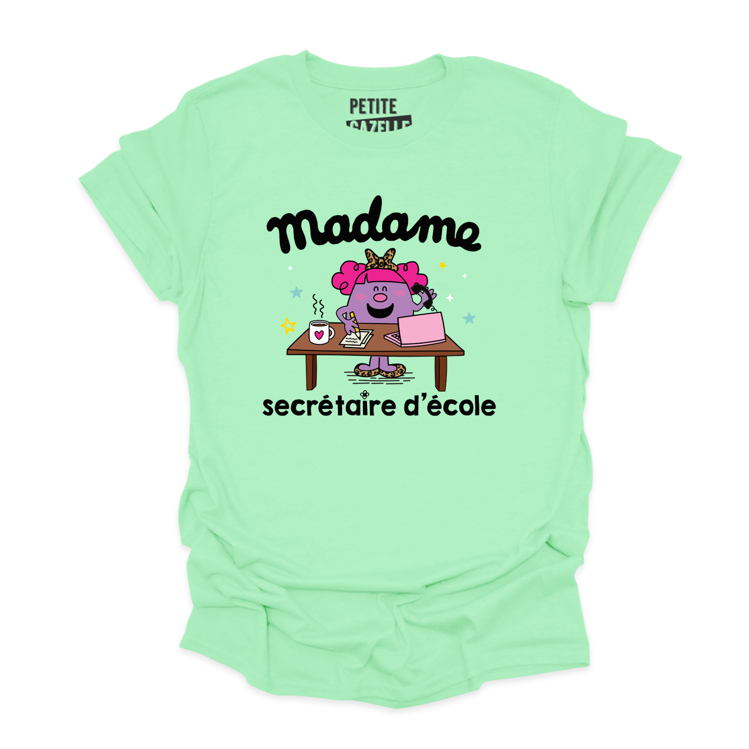 T-SHIRT COL ROND | Little miss secrétaire