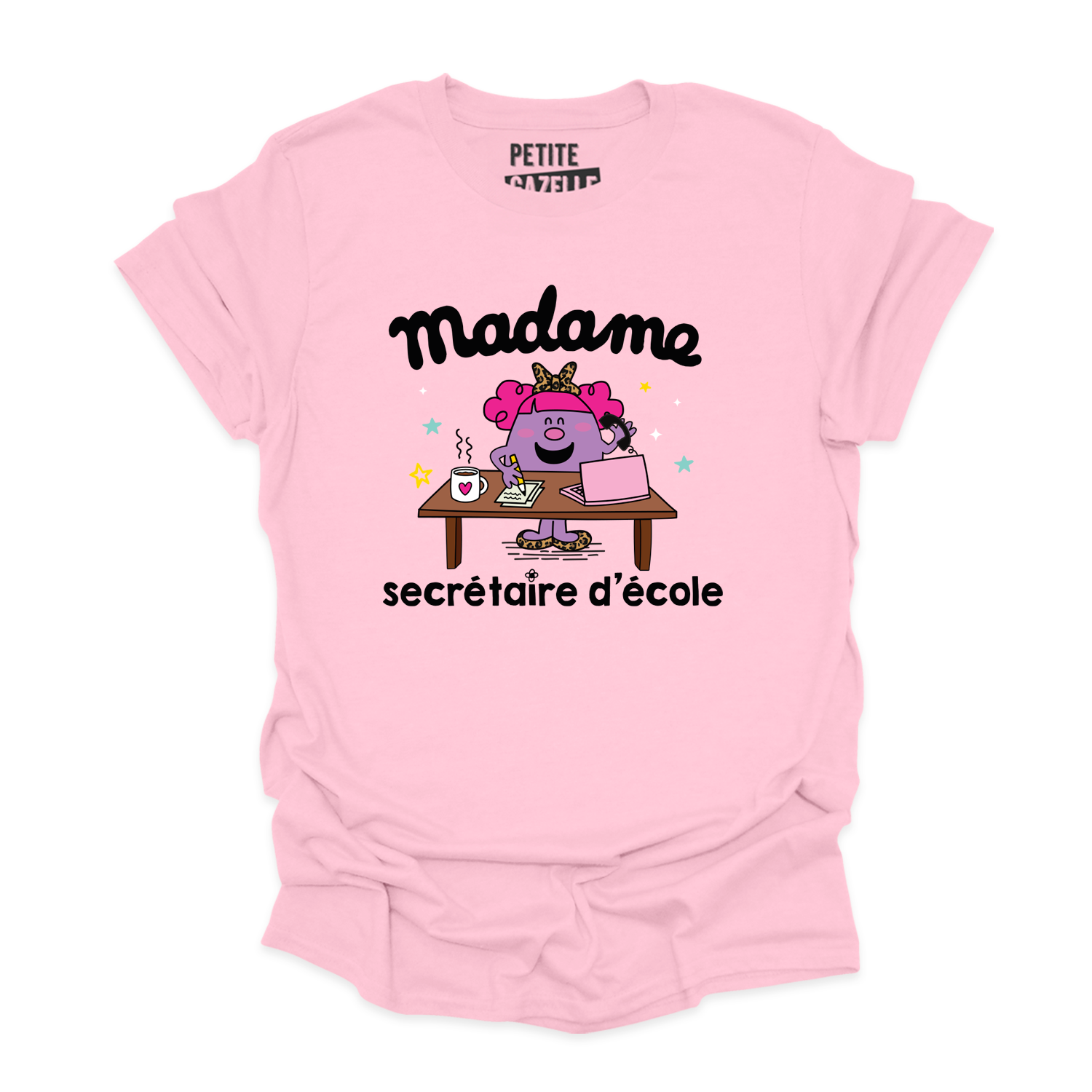 T-SHIRT COL ROND | Little miss secrétaire