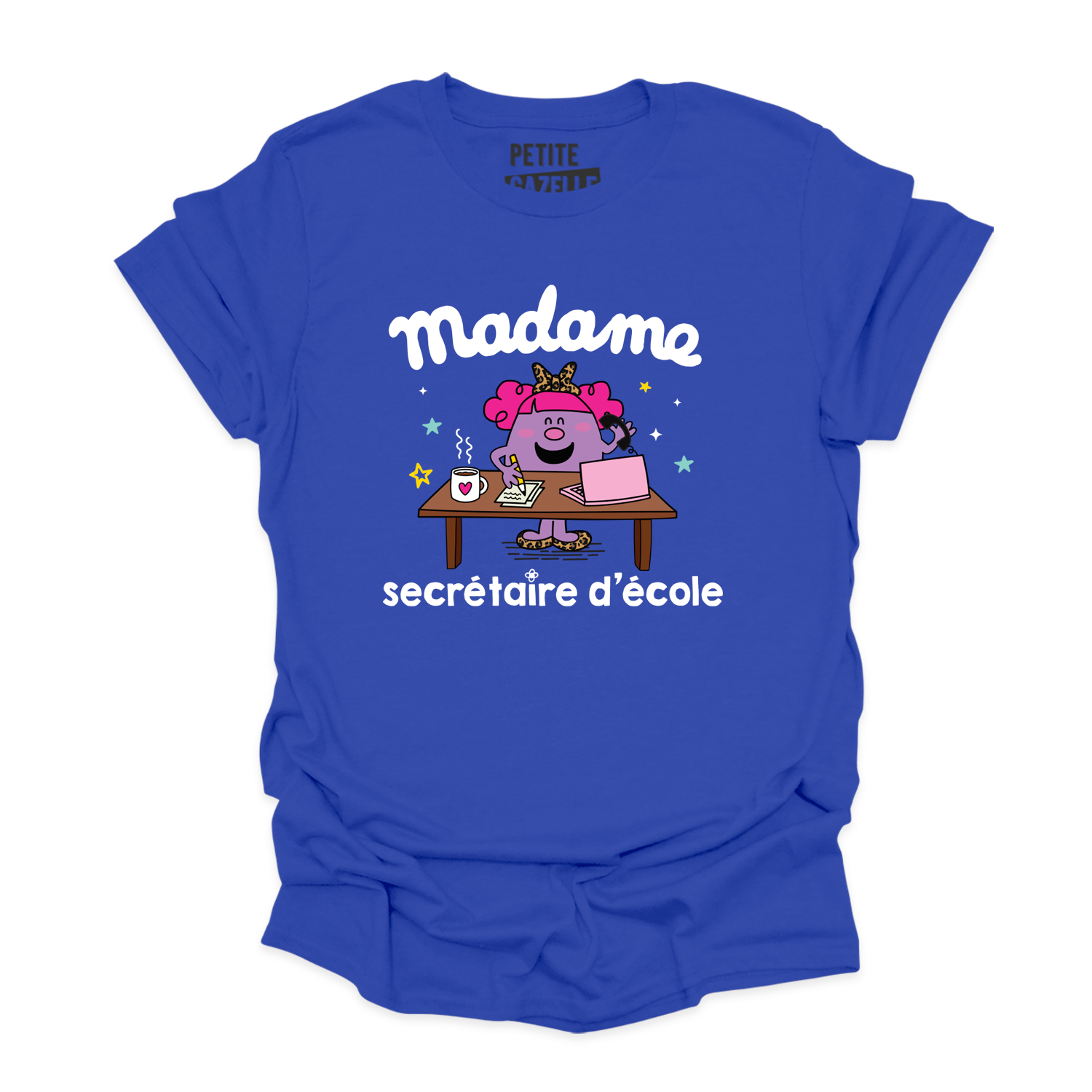 T-SHIRT COL ROND | Little miss secrétaire