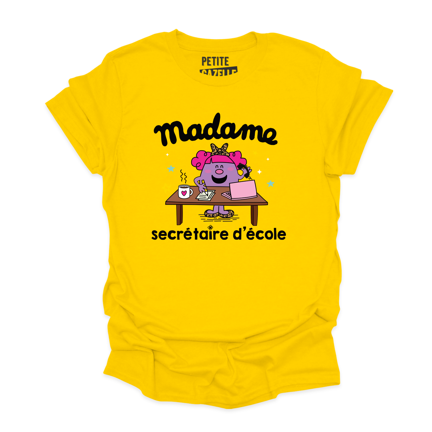 T-SHIRT COL ROND | Little miss secrétaire