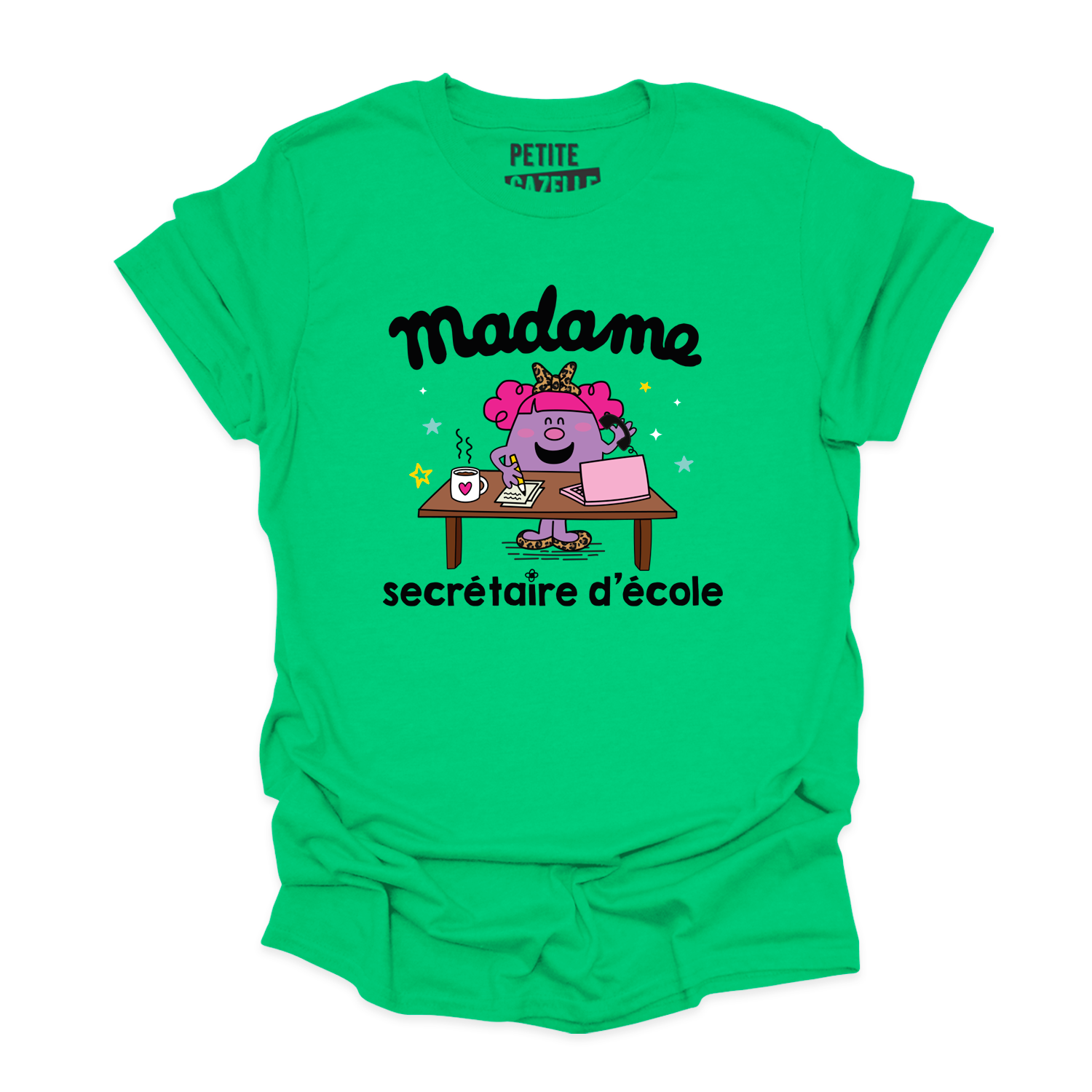 T-SHIRT COL ROND | Little miss secrétaire