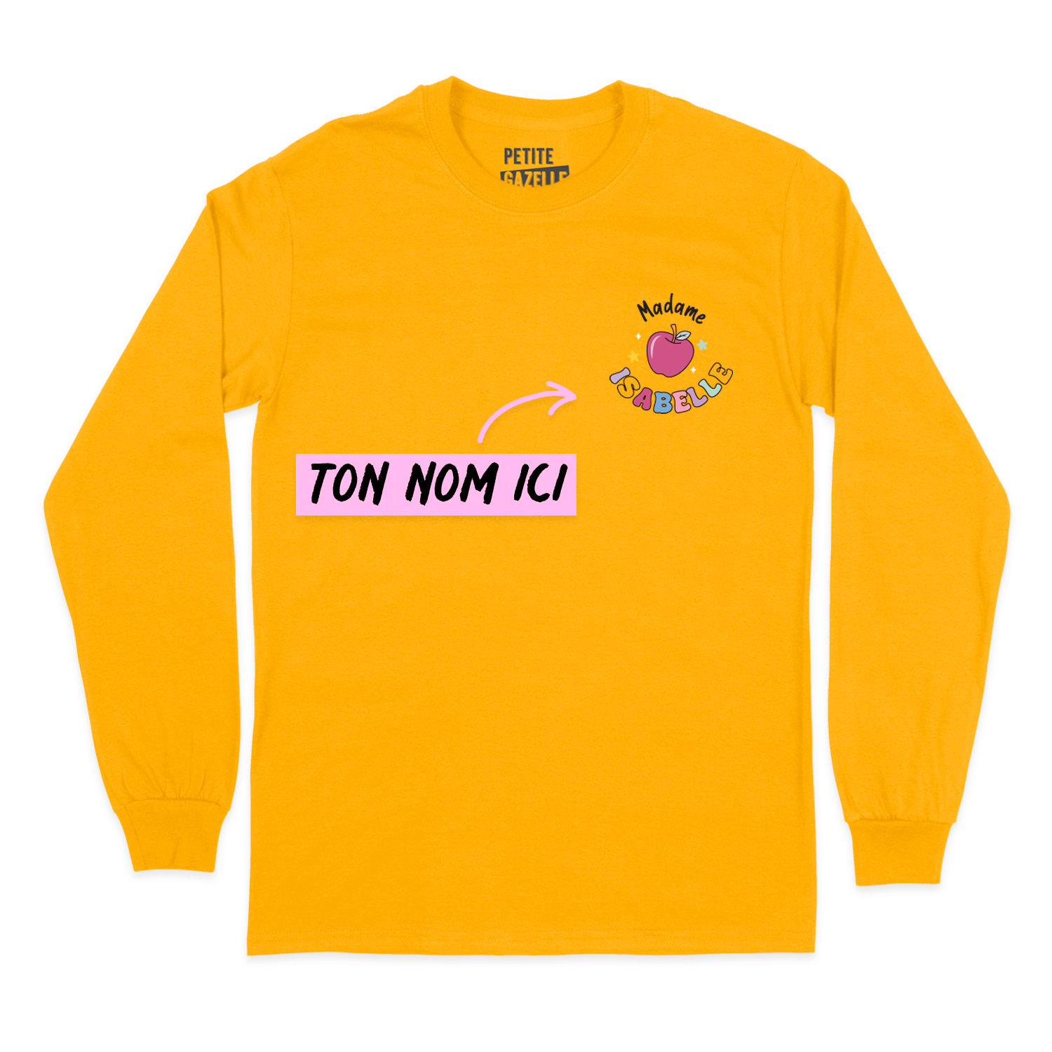 T-SHIRT À MANCHES LONGUES | Madame Pomme Pastel
