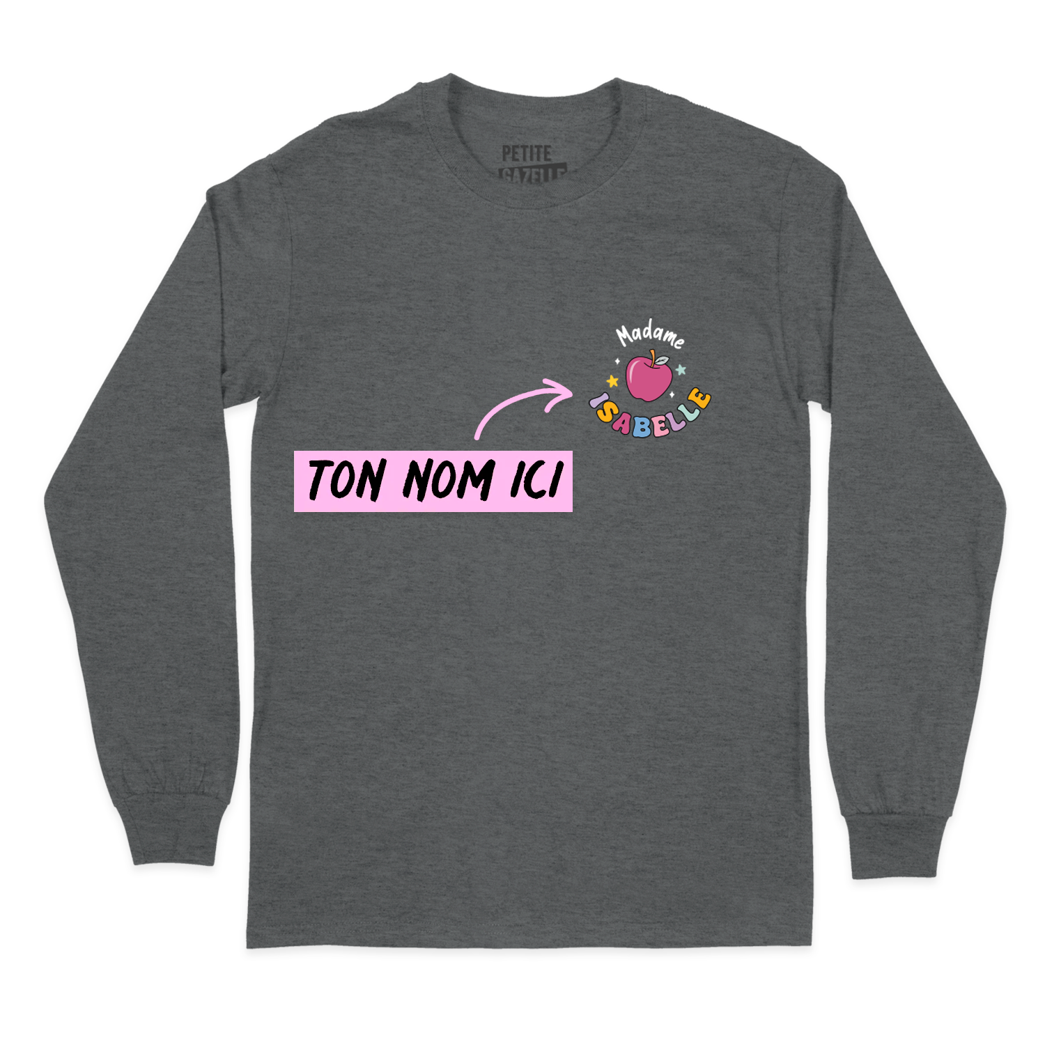 T-SHIRT À MANCHES LONGUES | Madame Pomme Pastel