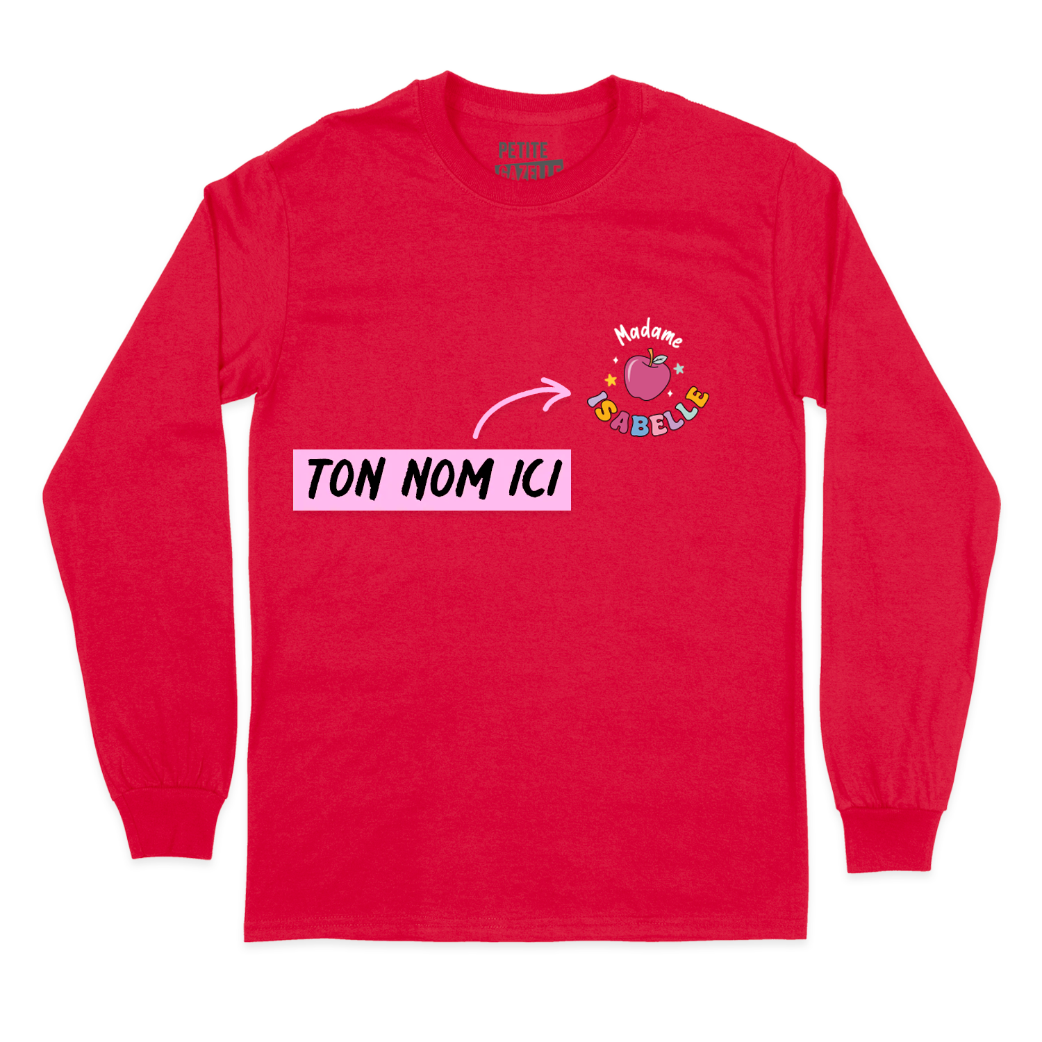 T-SHIRT À MANCHES LONGUES | Madame Pomme Pastel