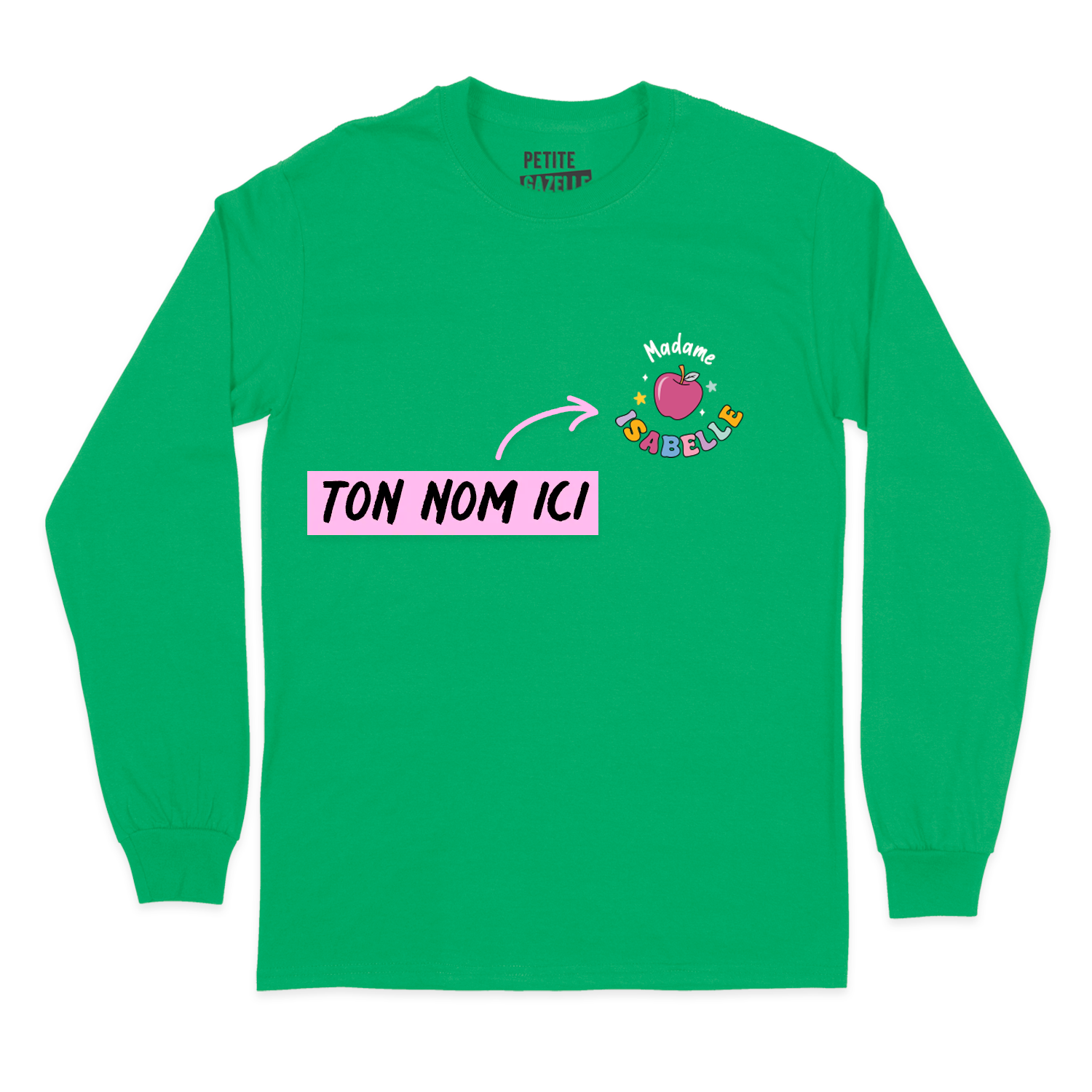 T-SHIRT À MANCHES LONGUES | Madame Pomme Pastel