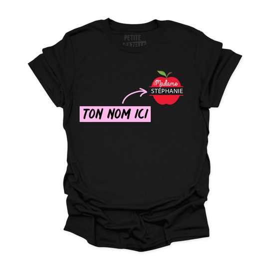 T - SHIRT COL ROND | Madame Pomme - T-shirt Unisexe Col Rond - Petite Gazelle Atelier