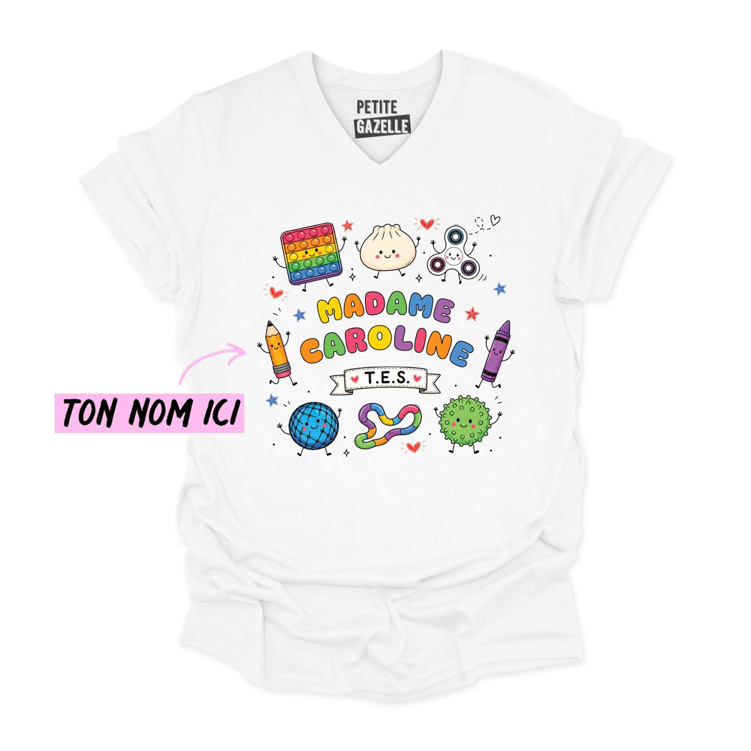 TSHIRT COL en V | Madame TES
