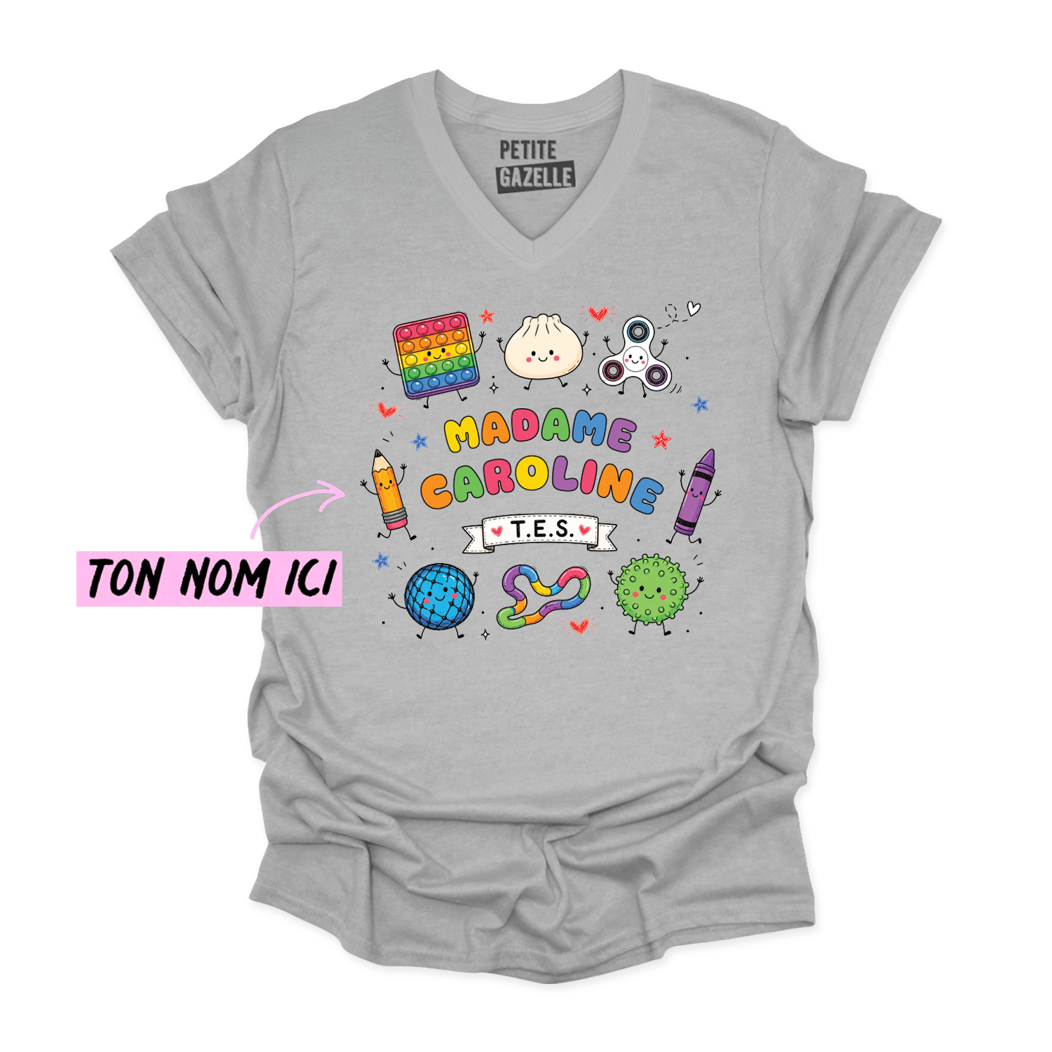 TSHIRT COL en V | Madame TES