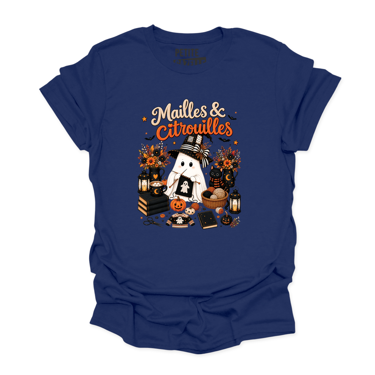 T-SHIRT COL ROND | Mailles & Citrouilles