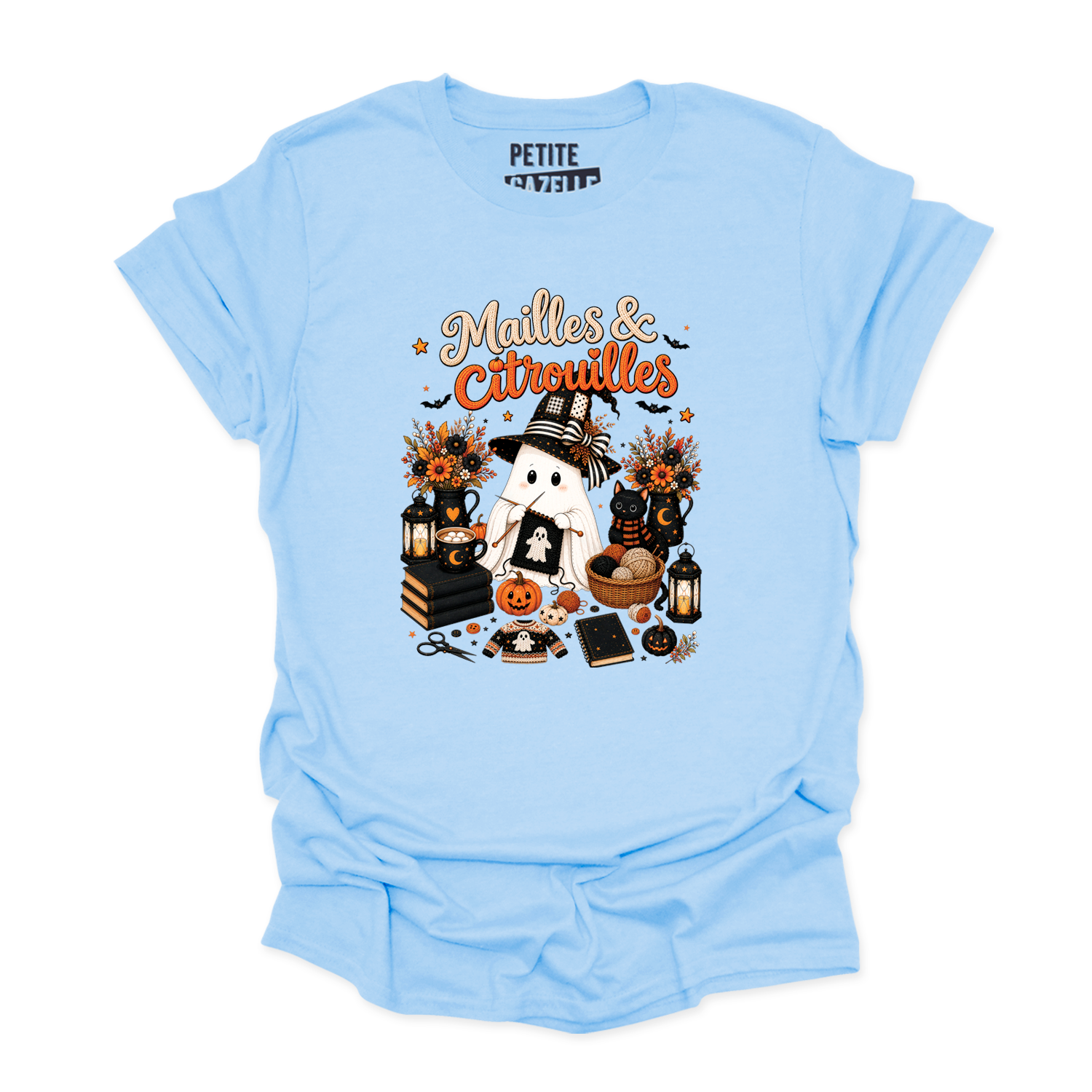 T-SHIRT COL ROND | Mailles & Citrouilles