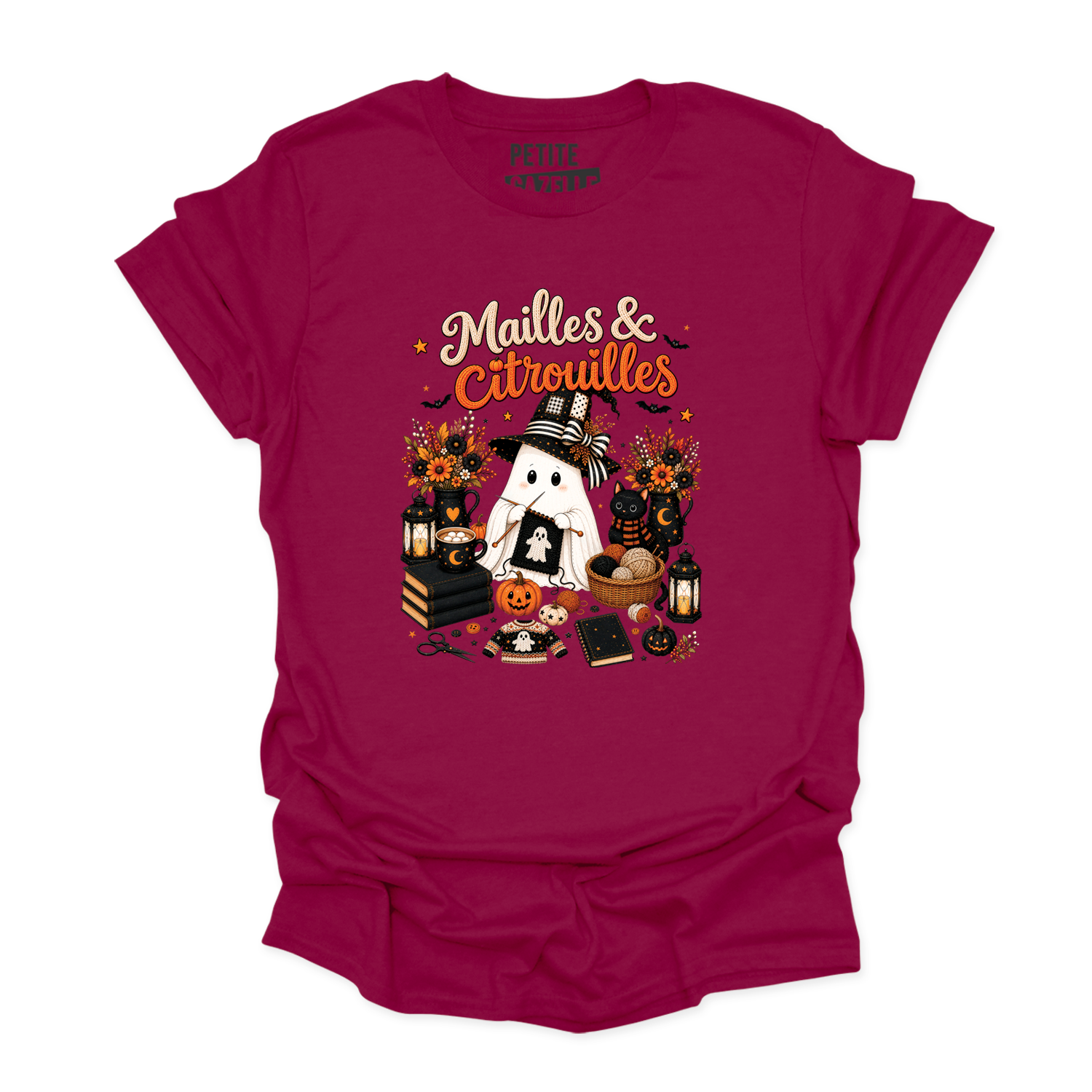 T-SHIRT COL ROND | Mailles & Citrouilles