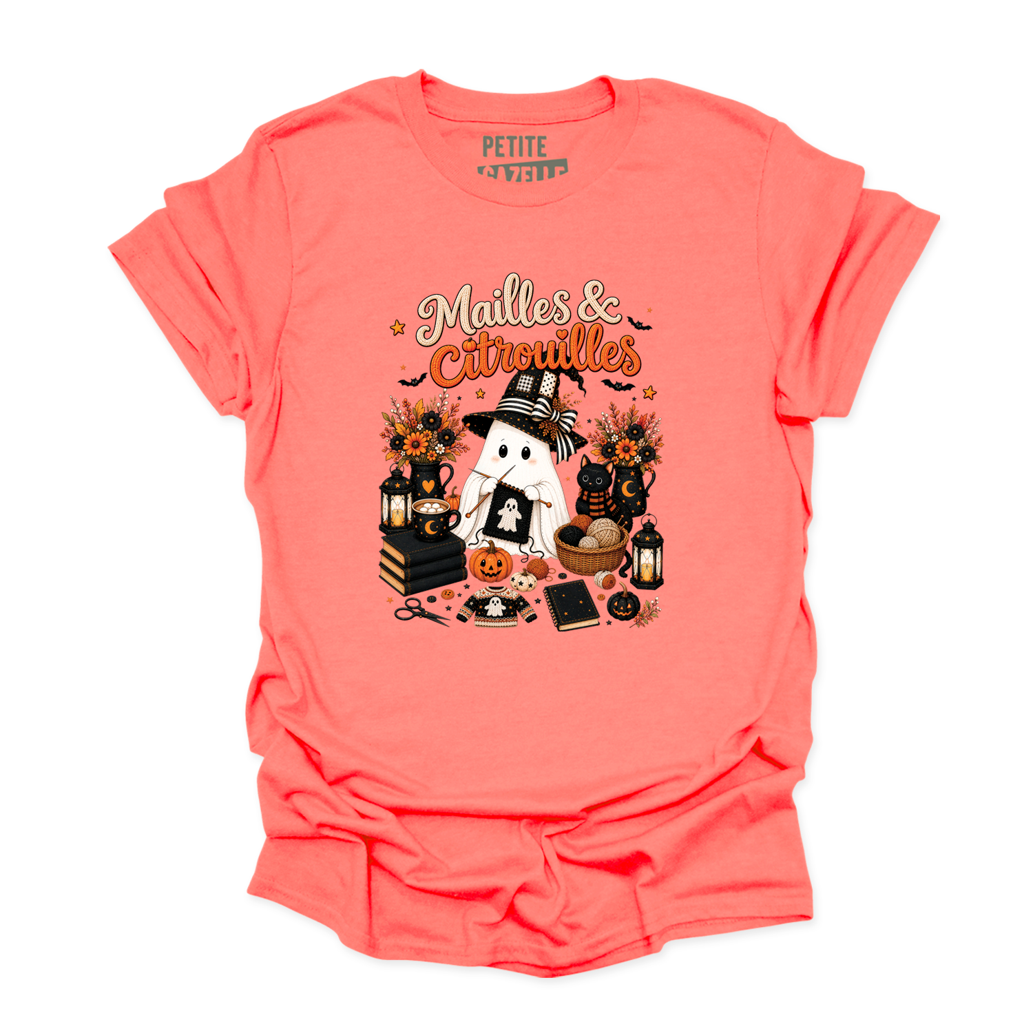 T-SHIRT COL ROND | Mailles & Citrouilles