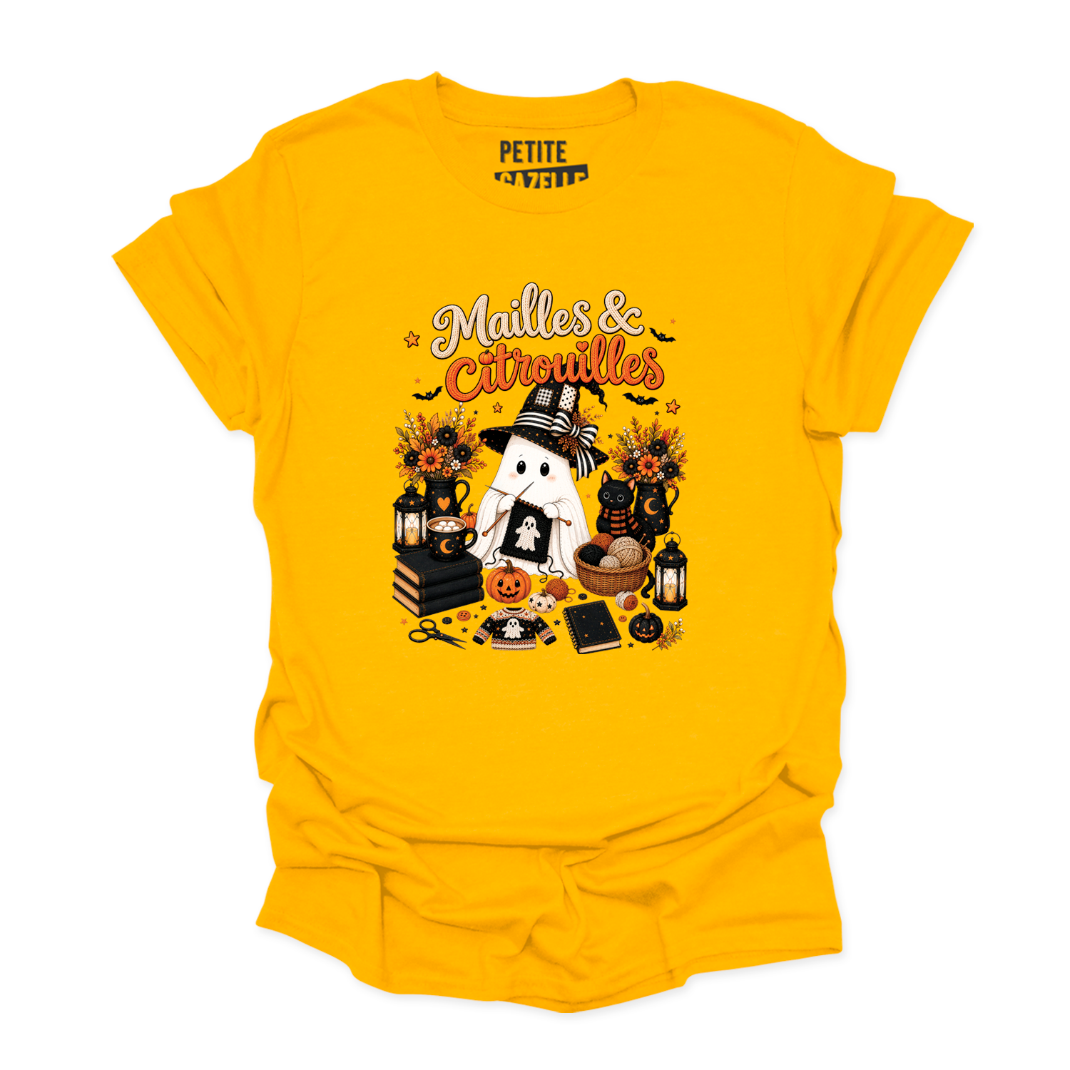T-SHIRT COL ROND | Mailles & Citrouilles