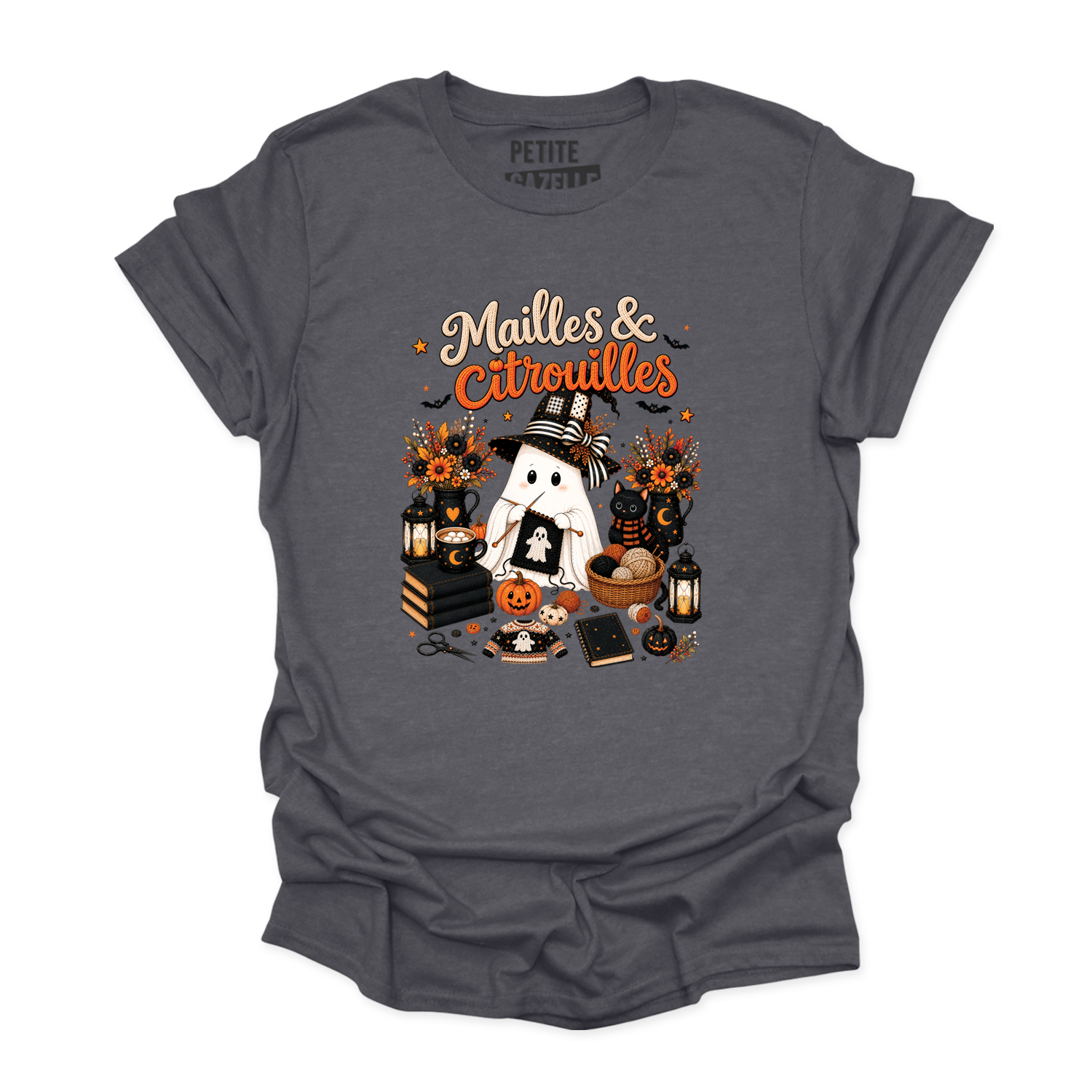 T-SHIRT COL ROND | Mailles & Citrouilles