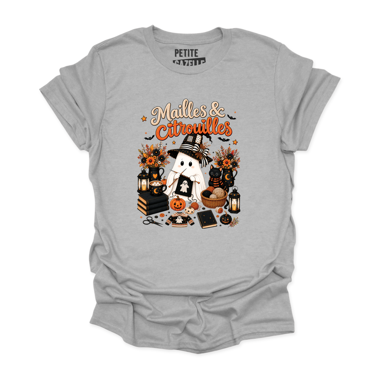T-SHIRT COL ROND | Mailles & Citrouilles