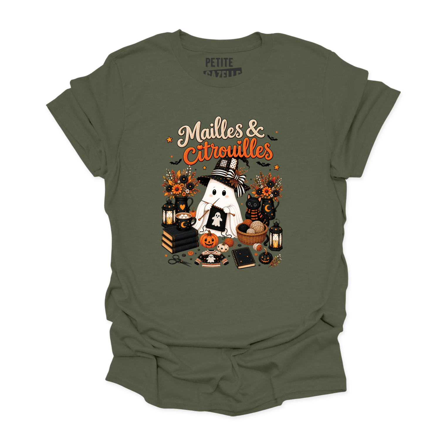 T-SHIRT COL ROND | Mailles & Citrouilles