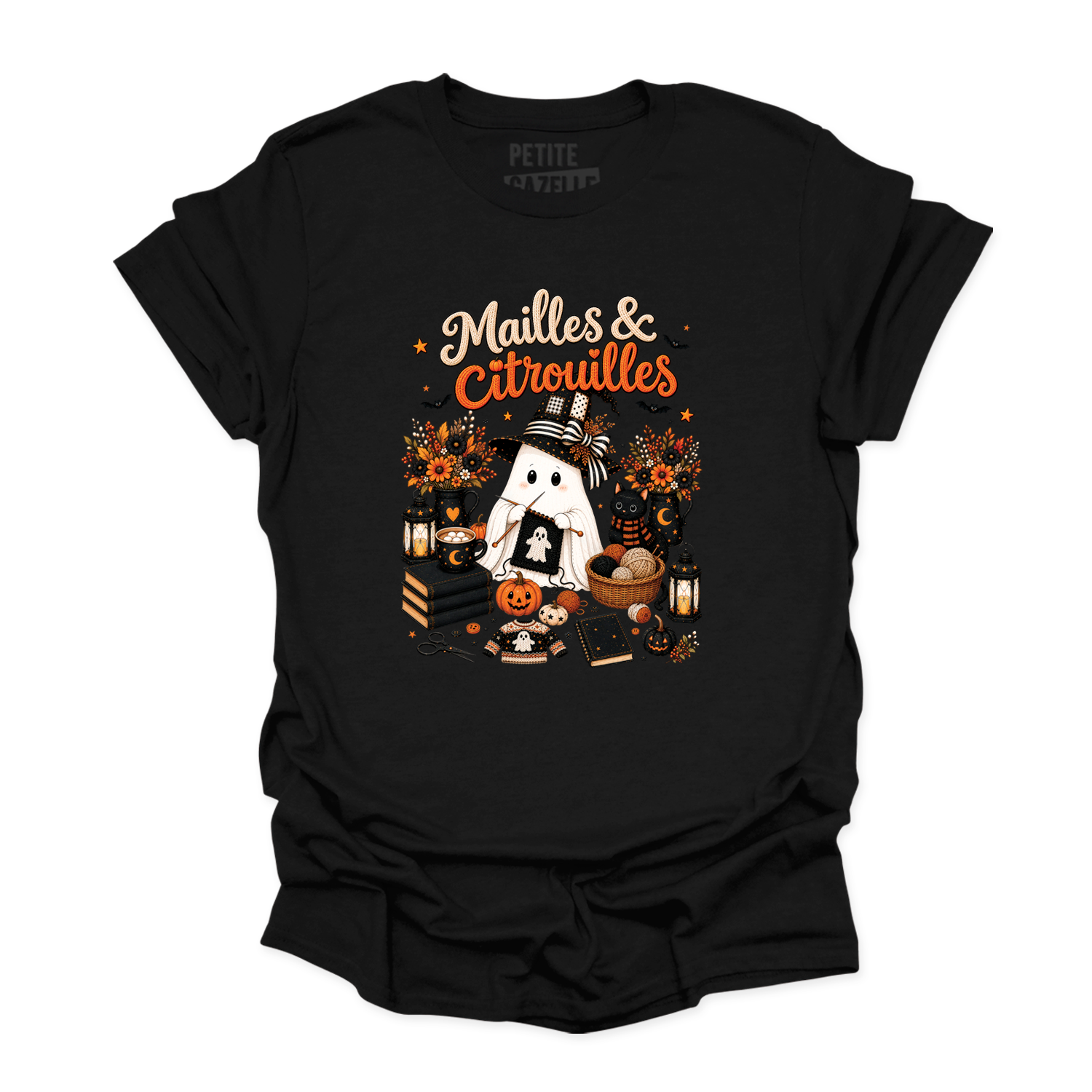 T-SHIRT COL ROND | Mailles & Citrouilles