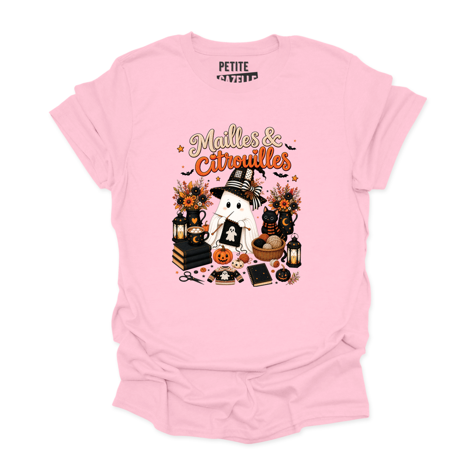 T-SHIRT COL ROND | Mailles & Citrouilles