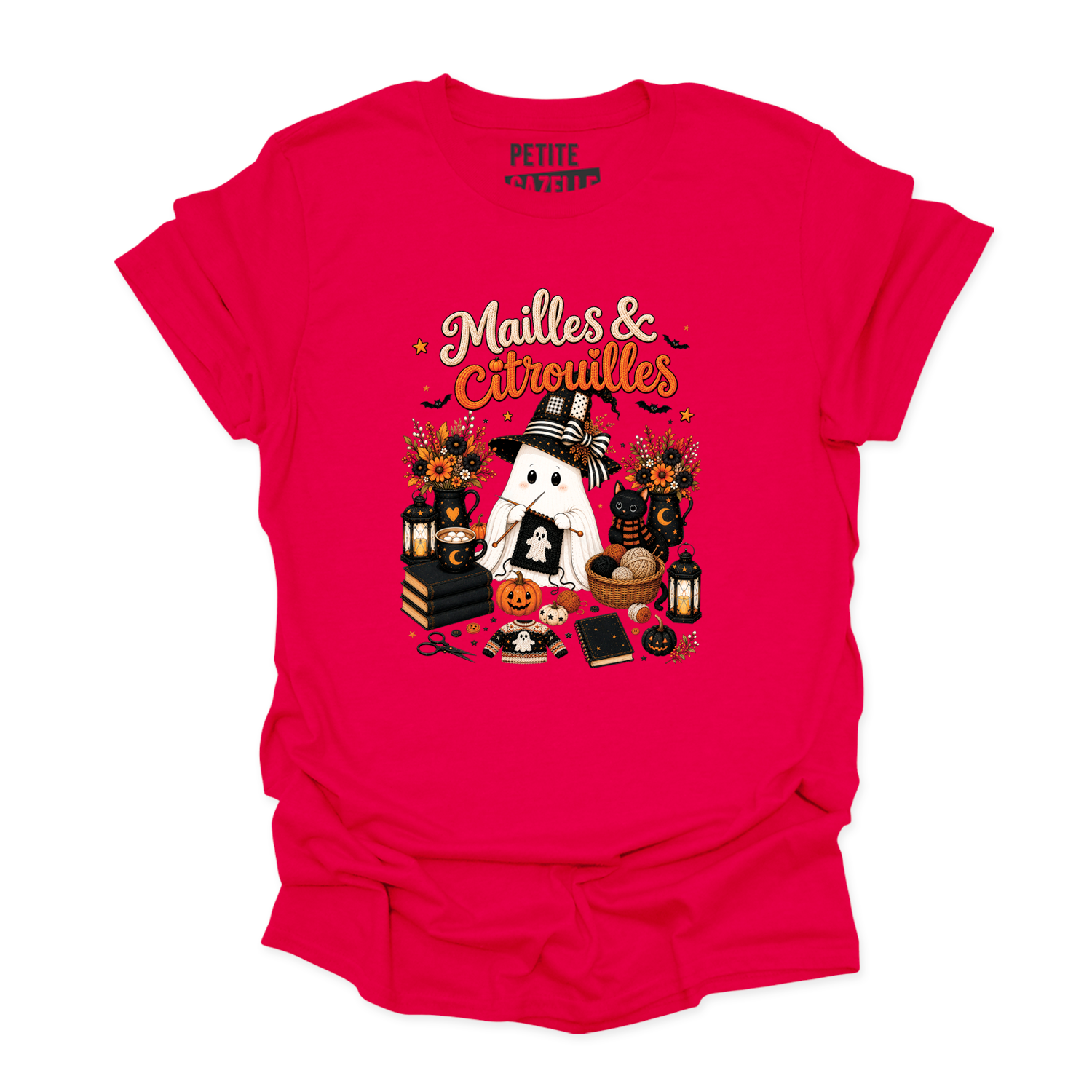 T-SHIRT COL ROND | Mailles & Citrouilles