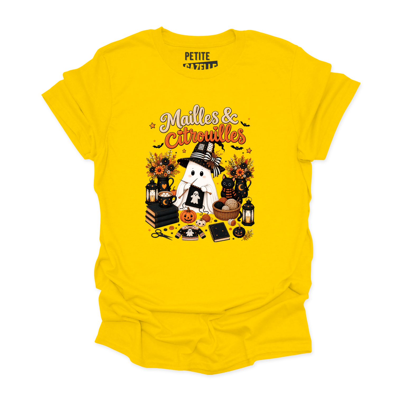 T-SHIRT COL ROND | Mailles & Citrouilles