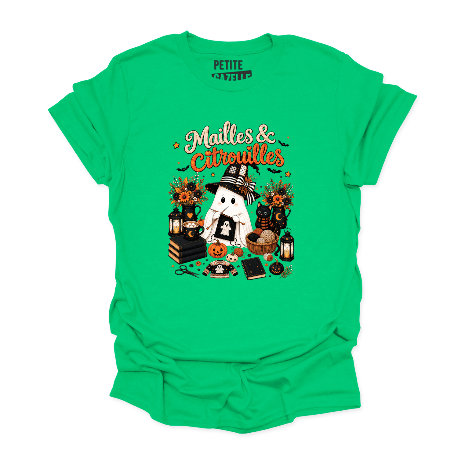 T-SHIRT COL ROND | Mailles & Citrouilles