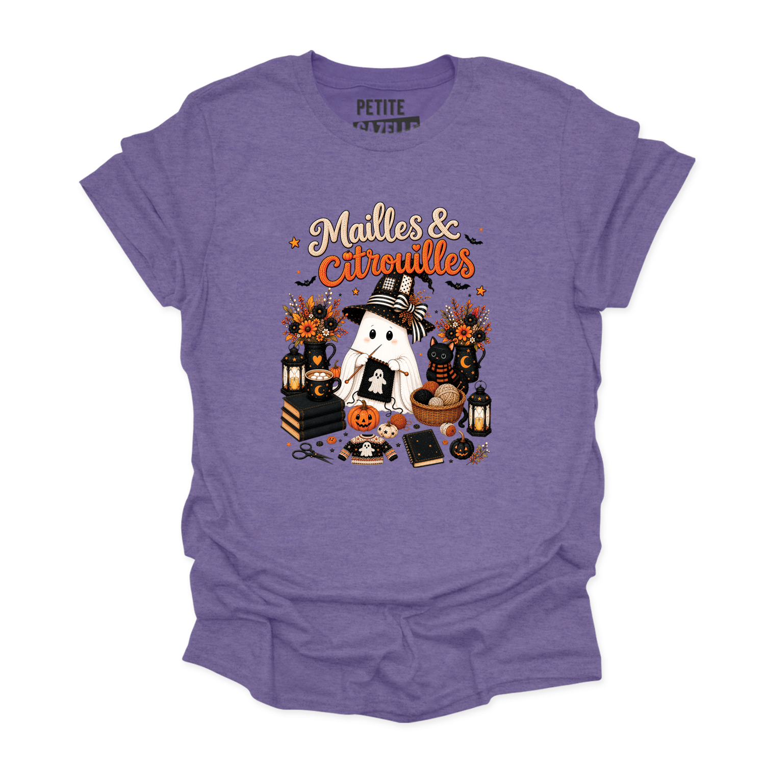 T-SHIRT COL ROND | Mailles & Citrouilles